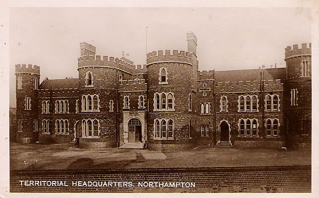 Postcard of Northhampton drill hall